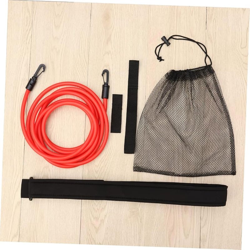 Red Swimming Resistance Belt Swim Training Exerciser Stationary Supplies - Image 4